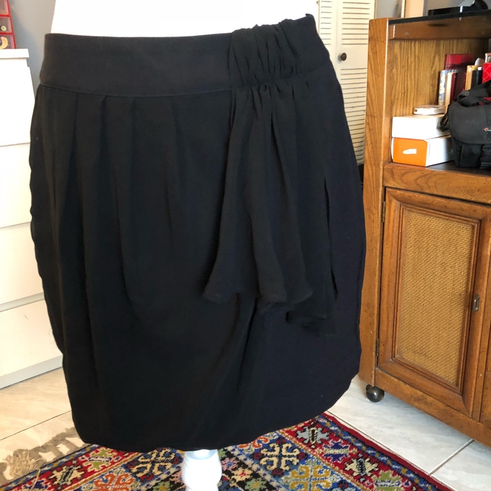 Black mini skirt